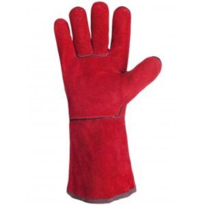Red Leather Welding Safety Glove